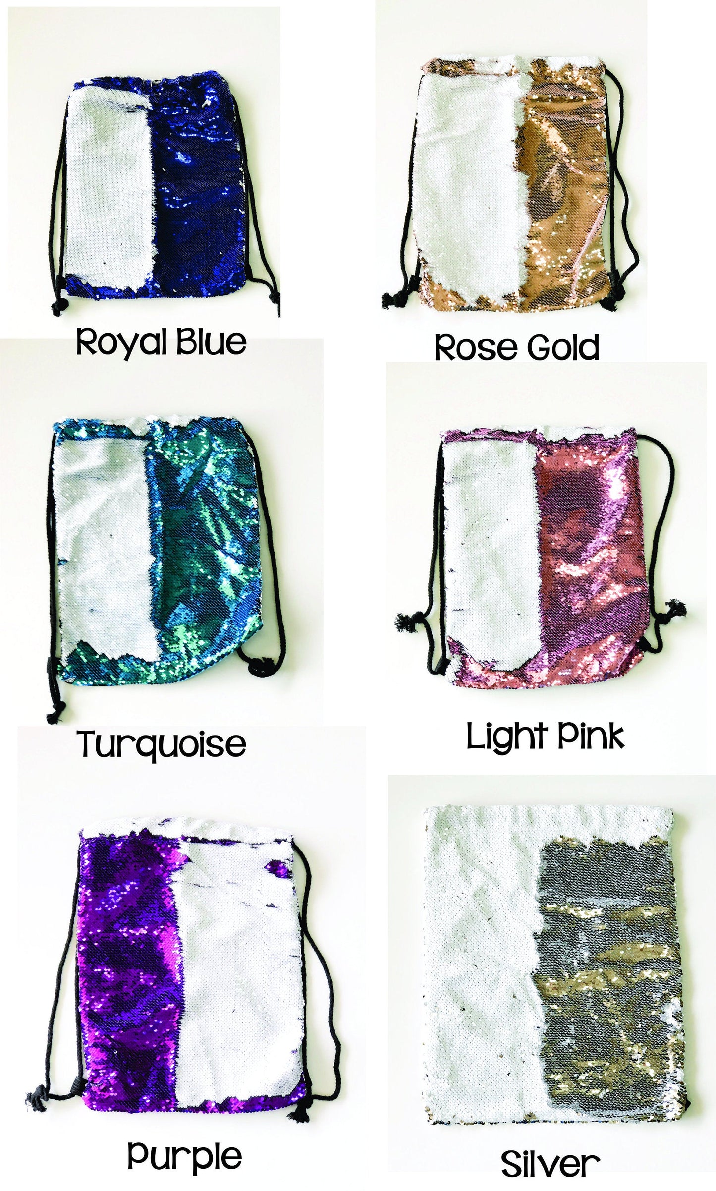 Back to School Backpack - Sequin Backpack - Personalized Unicorn Back Pack - Mermaid Sequin Drawstring Bag