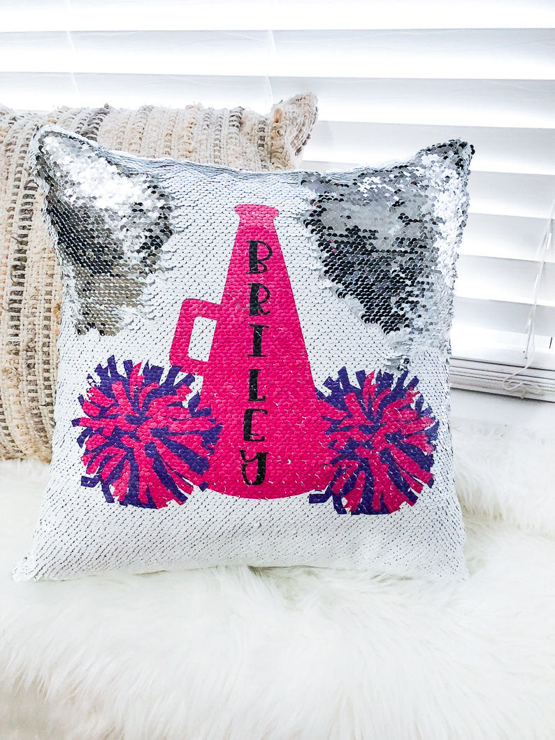 Reversible Sequins Personalised Glitter Pillow Personalized