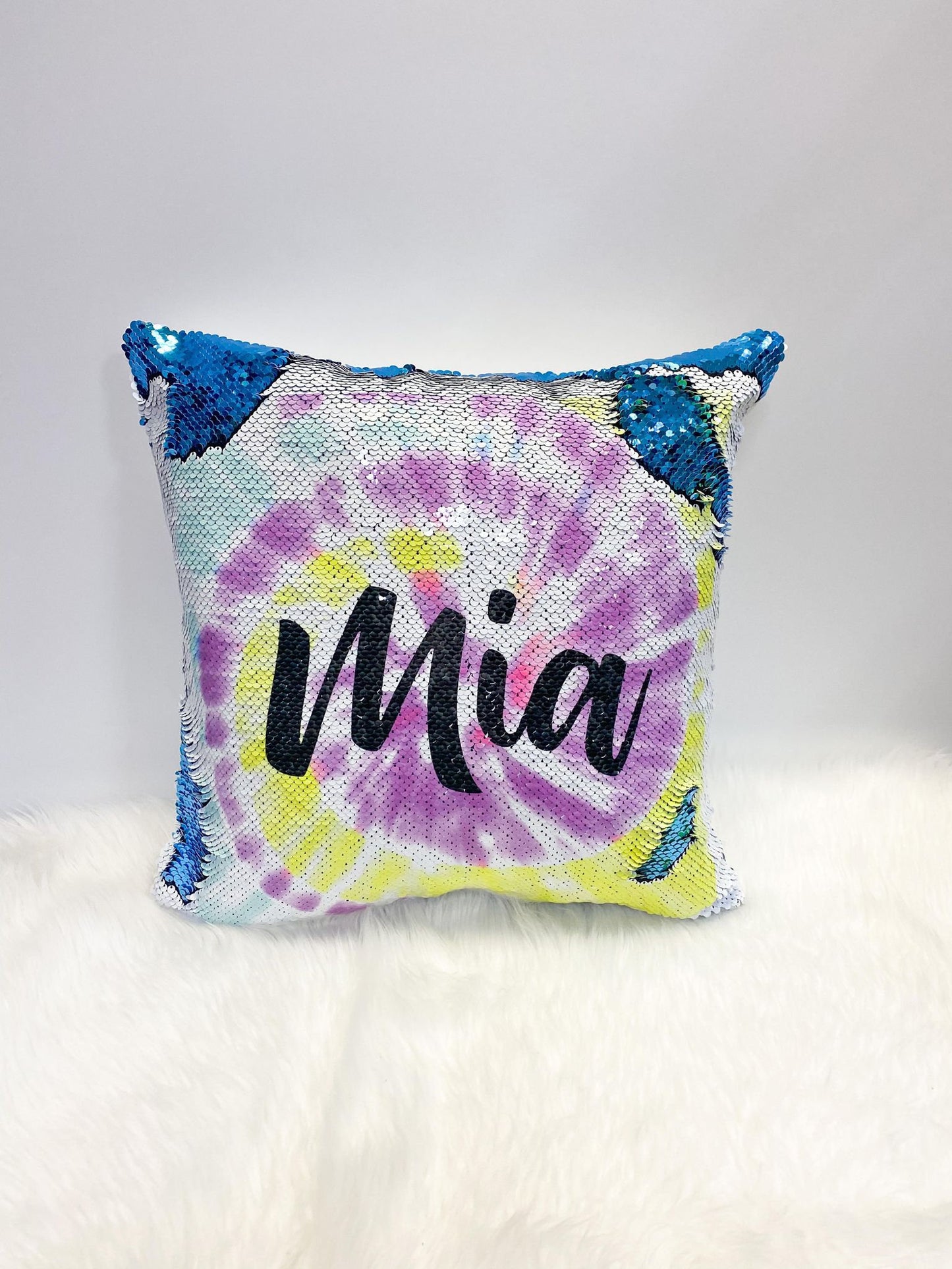 Personalized Pillow, Sequin Pillow, Tie Dye, Christmas Gifts, Teen Gifts,