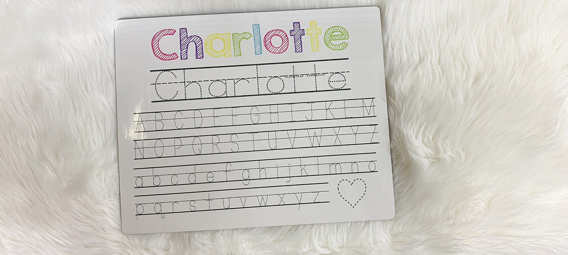 Personalized Cursive Handwriting Tracing Dry Erase Board, Elementary handwriting practice board, Christmas Gift for Kids