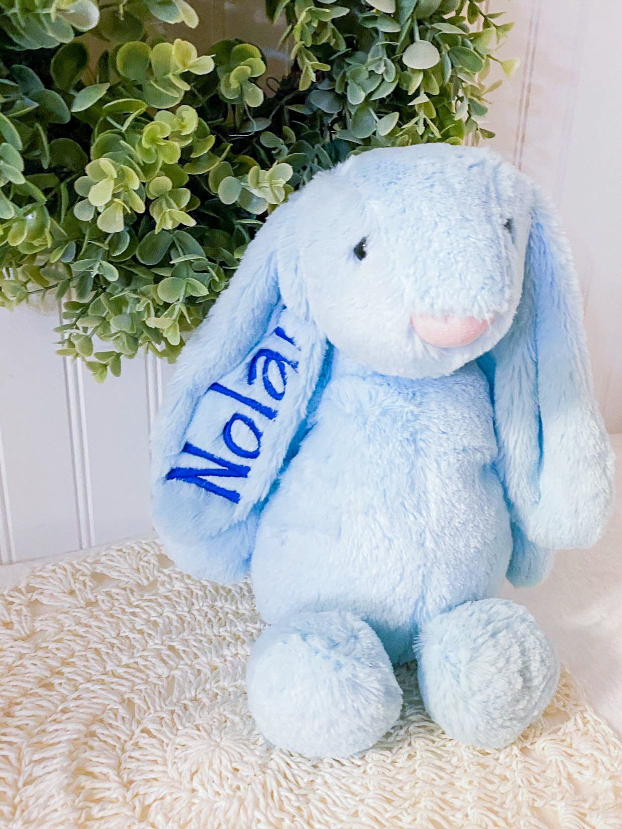 Personalized Easter Bunny - Easter Gift for Kids - Easter Basket - Newborn Gift