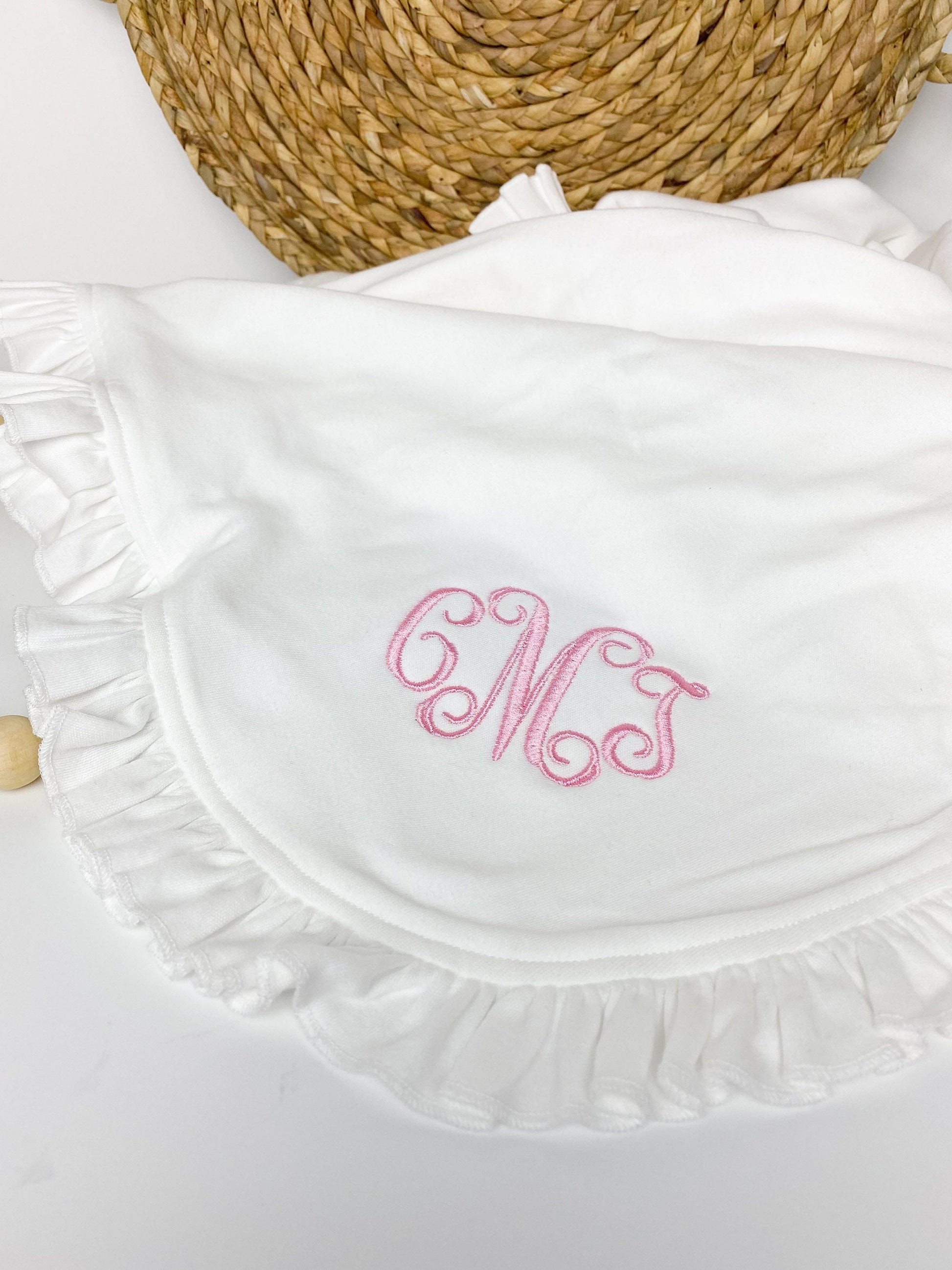 Baby Girl Coming Home Outfit, Personalized Newborn, Monogrammed Footie, Ruffle Pajamas