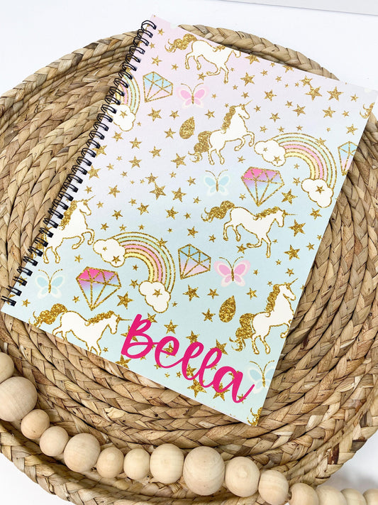 Personalized Notebooks for Kids, Spiral Notebook, Sketchbook Journal