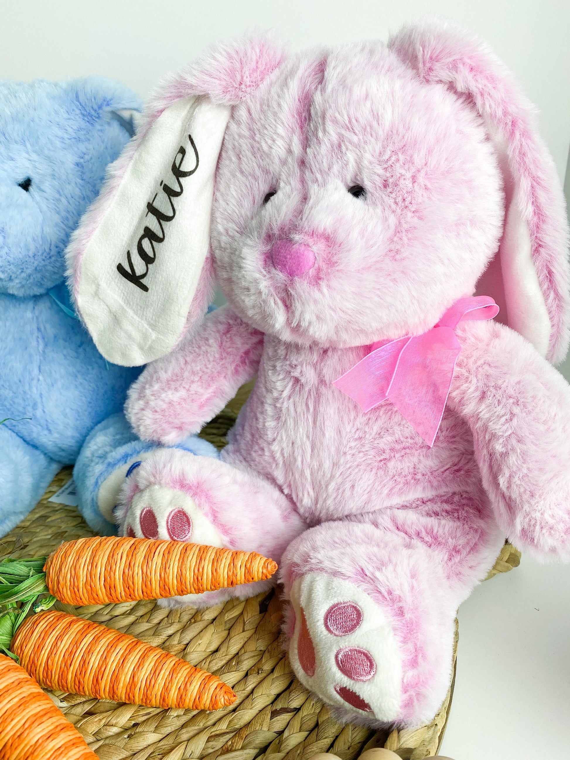 Personalized Easter Bunny, Easter Gift for Kids, Easter Basket, Custom Stuffed Bunny