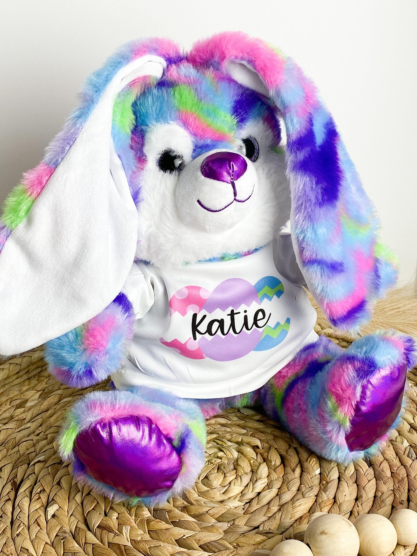 Personalized Easter Bunny, Easter Gift for Kids, Easter Basket, Custom Stuffed Bunny