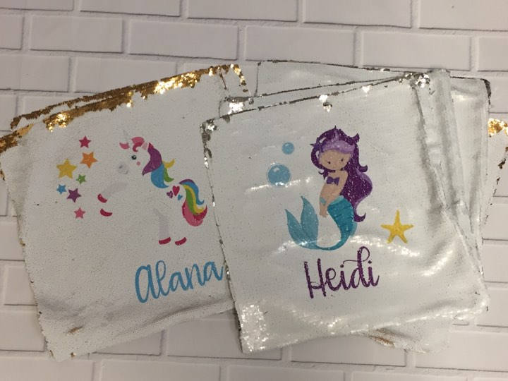 Slime Party, Sequin Pillow Personalized, Slime Queen Birthday