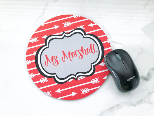 Custom Mouse Pad - Personalized Teacher Gift - Monogrammed Mouse Pad - Monogrammed Mousepad - Teacher Gift - Coworker Gift