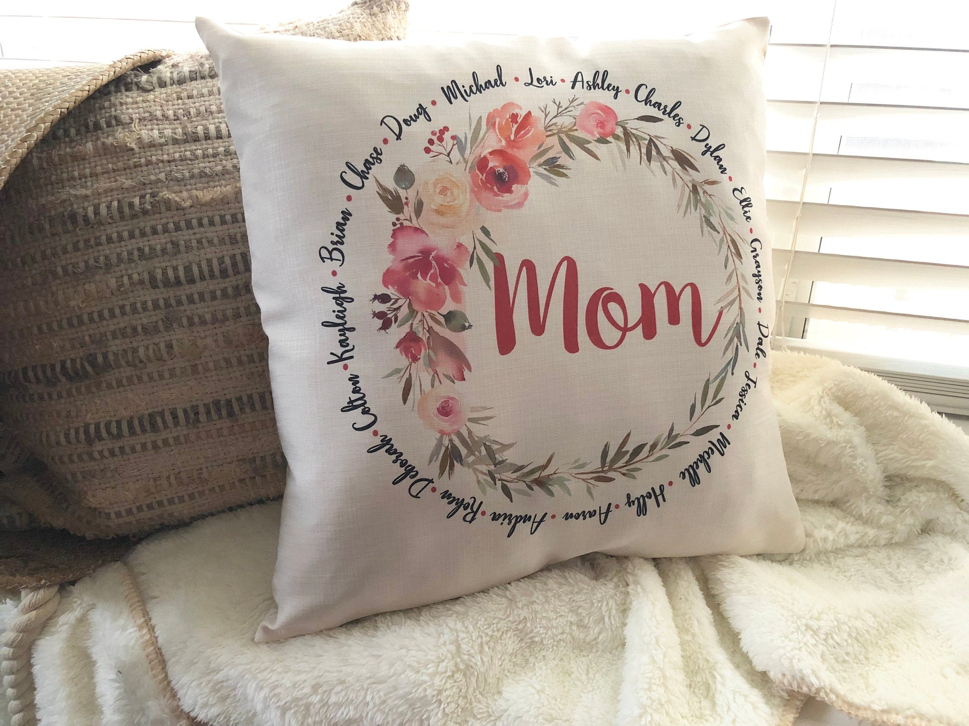 Personalized Pillow - Gifts for Mom - Gifts for Her - Personalized Pillow Mothers Day- Personalized Mothers Day Gift