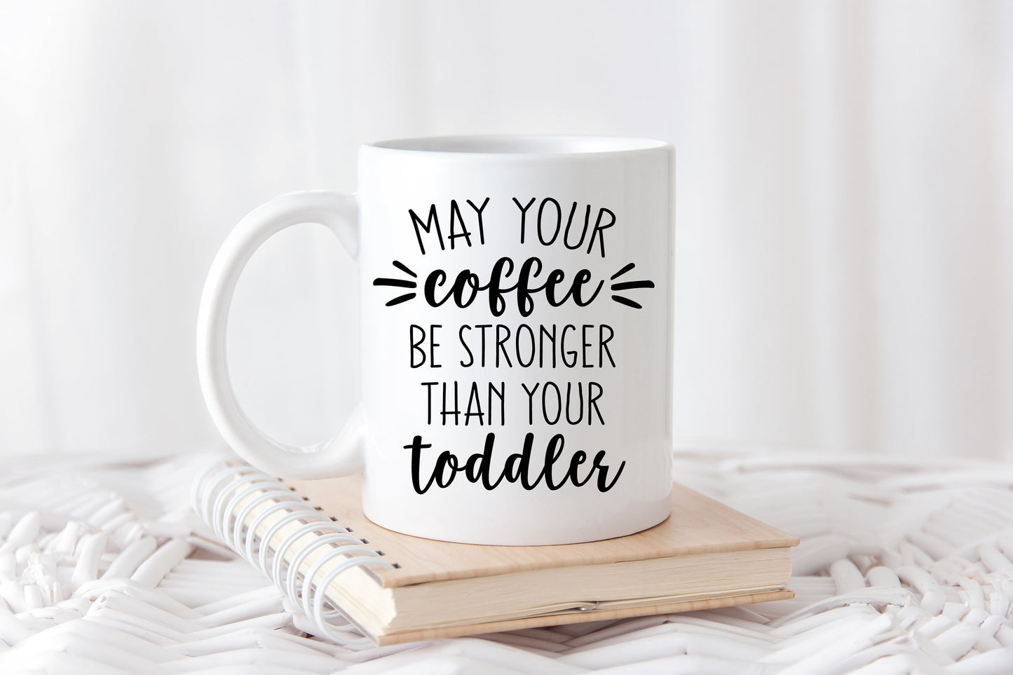 Custom Coffee Mug - Funny Mom Coffee Cup - Coffee Stronger than Toddler - Custom Coffee Mug