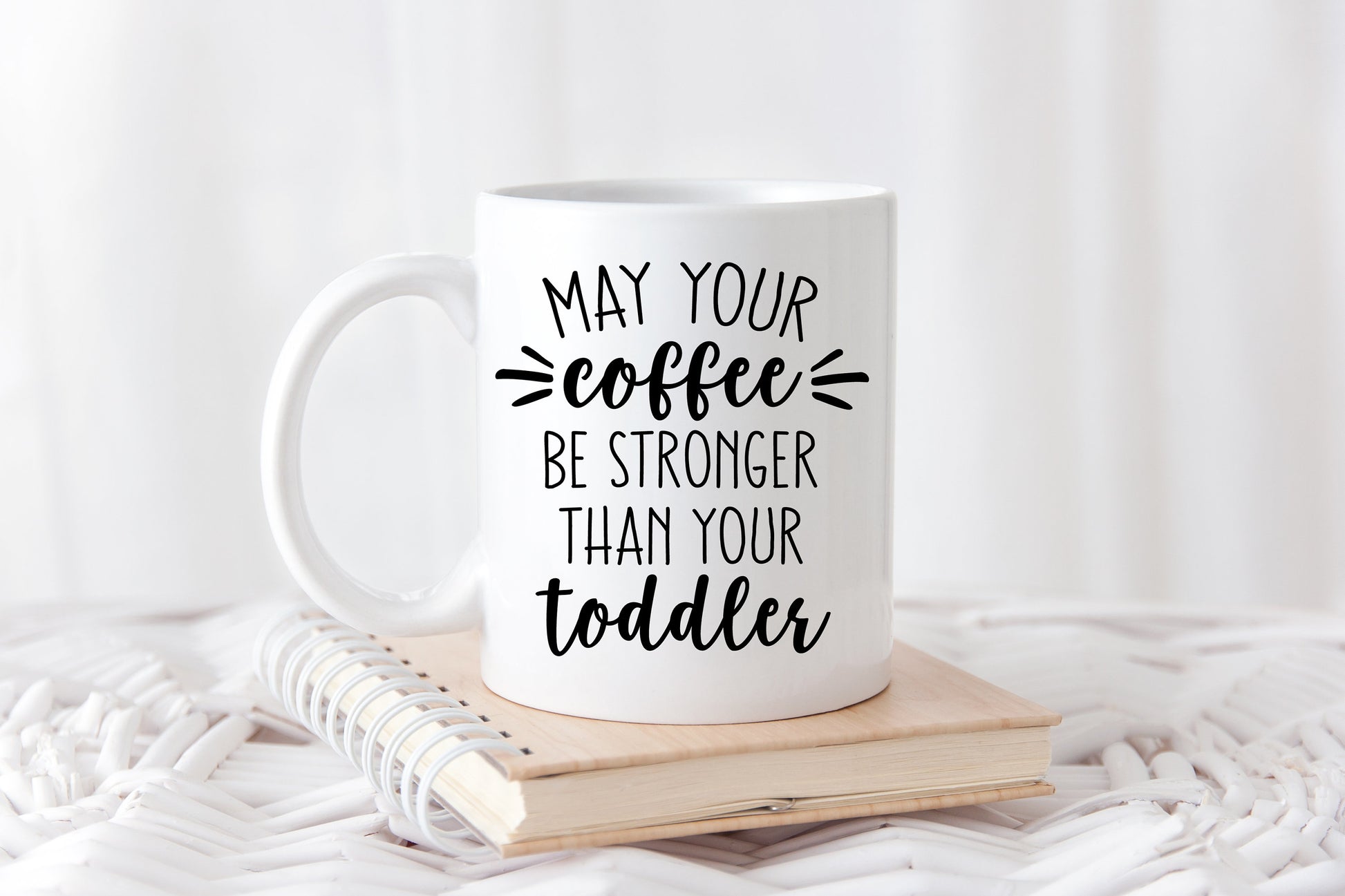 Custom Coffee Mug - Funny Mom Coffee Cup - Coffee Stronger than Toddler - Custom Coffee Mug