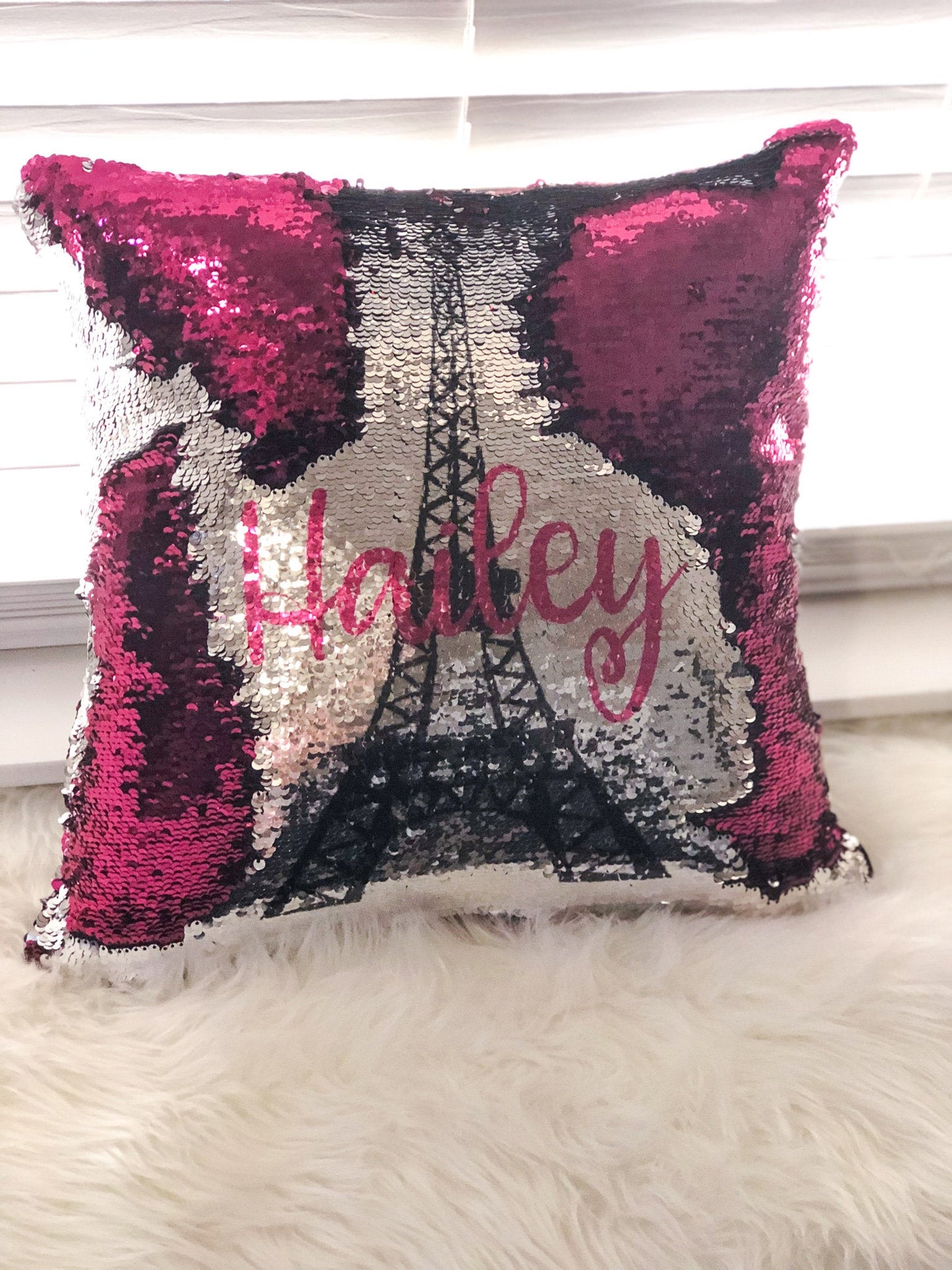 Personalized Llama Sequin Pillow Cover - Llama Custom Reversible Sequin Pillow Cover - Hidden Message Pillow cover - Birthday Pillo