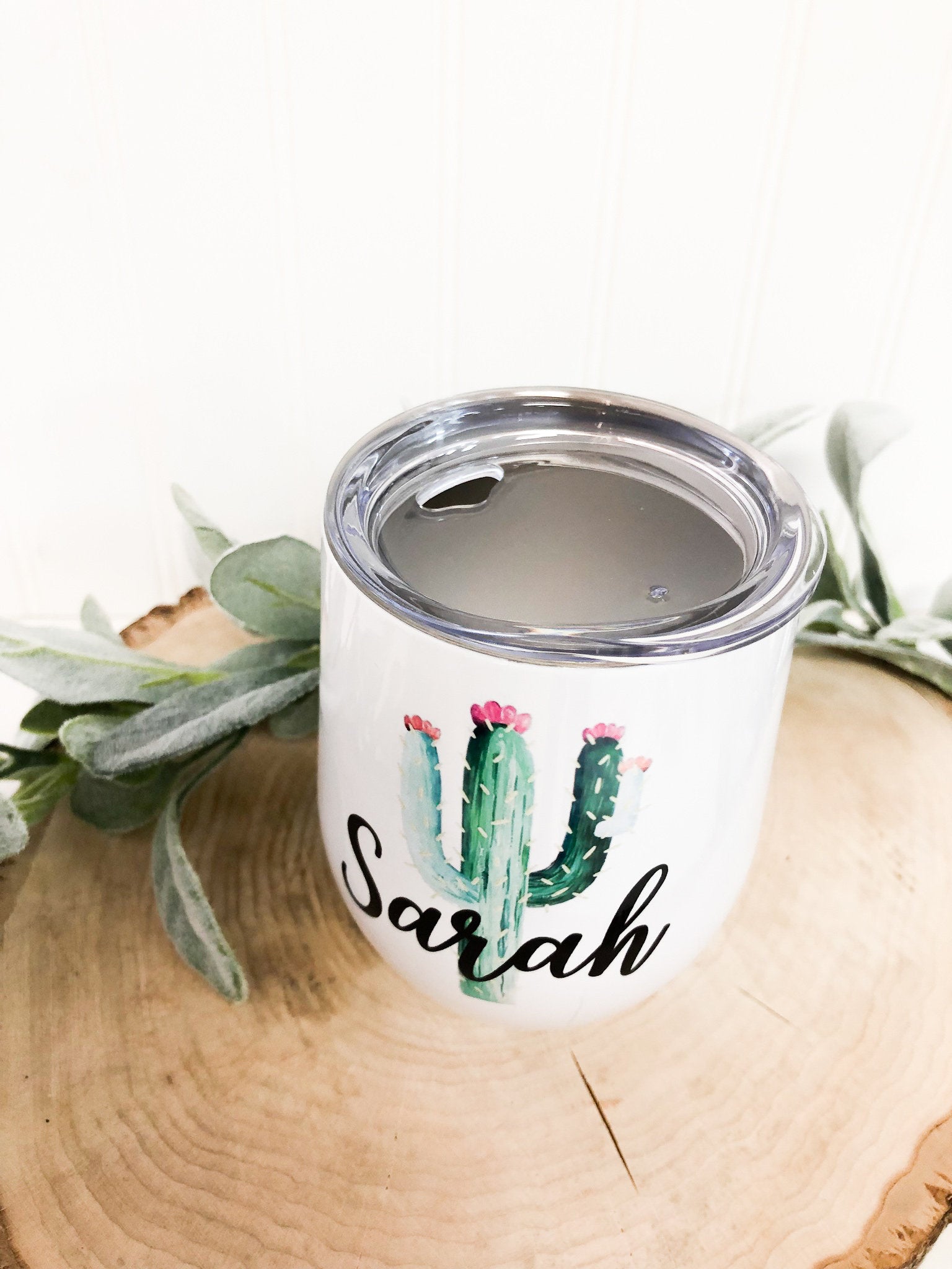 Cactus Tumbler - Bridesmaid Tumbler - Personalized Stemless Wine - Custom Wine Glass - Bridal Party Tumblers