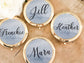 Pretty Bridesmaid Gifts - Bridal Shower Favors - Personalized Gold Compact Mirror - Gifts for Women