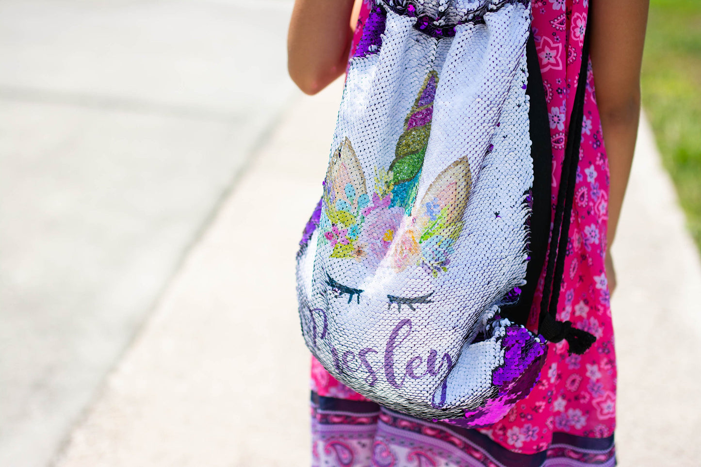 Personalized Drawstring Bag, Unicorn Backpack, Christmas Gifts for Sister,