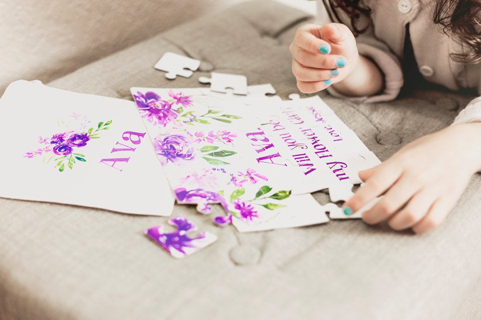 Flower Girl Puzzle, Flower Girl Proposal, Personalized Gift, Ring Bearer