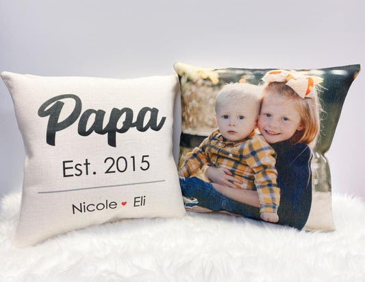 Personalized Gifts for Dad, Custom Photo Pillow, Fathers Day Gift from Daughter