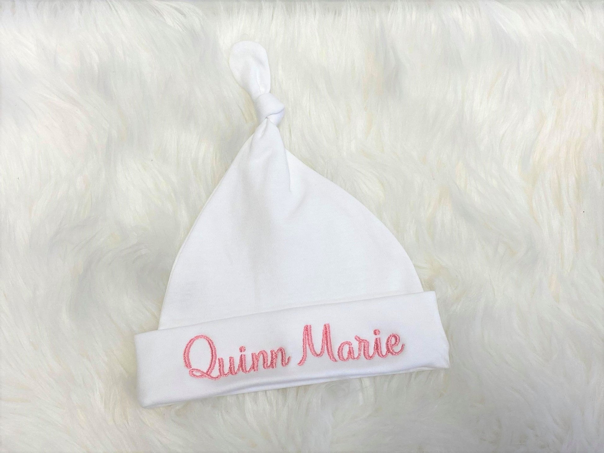 Personalized Baby Hat, Knotted Baby Hat, Hospital Hat