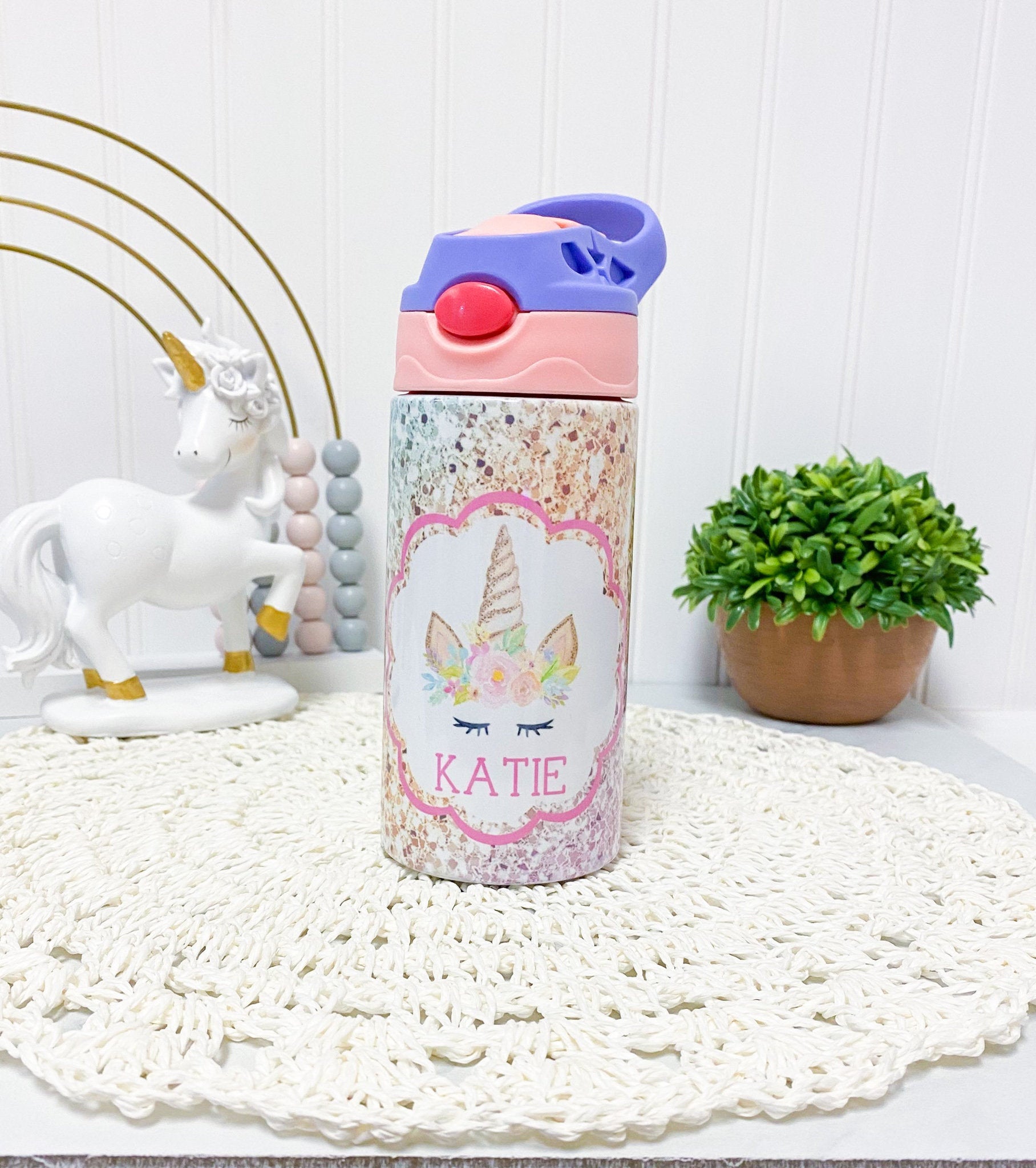 Personalized Water Bottle, Kids Water Bottle, Unicorn, Christmas  Gift, Kids Gifts,