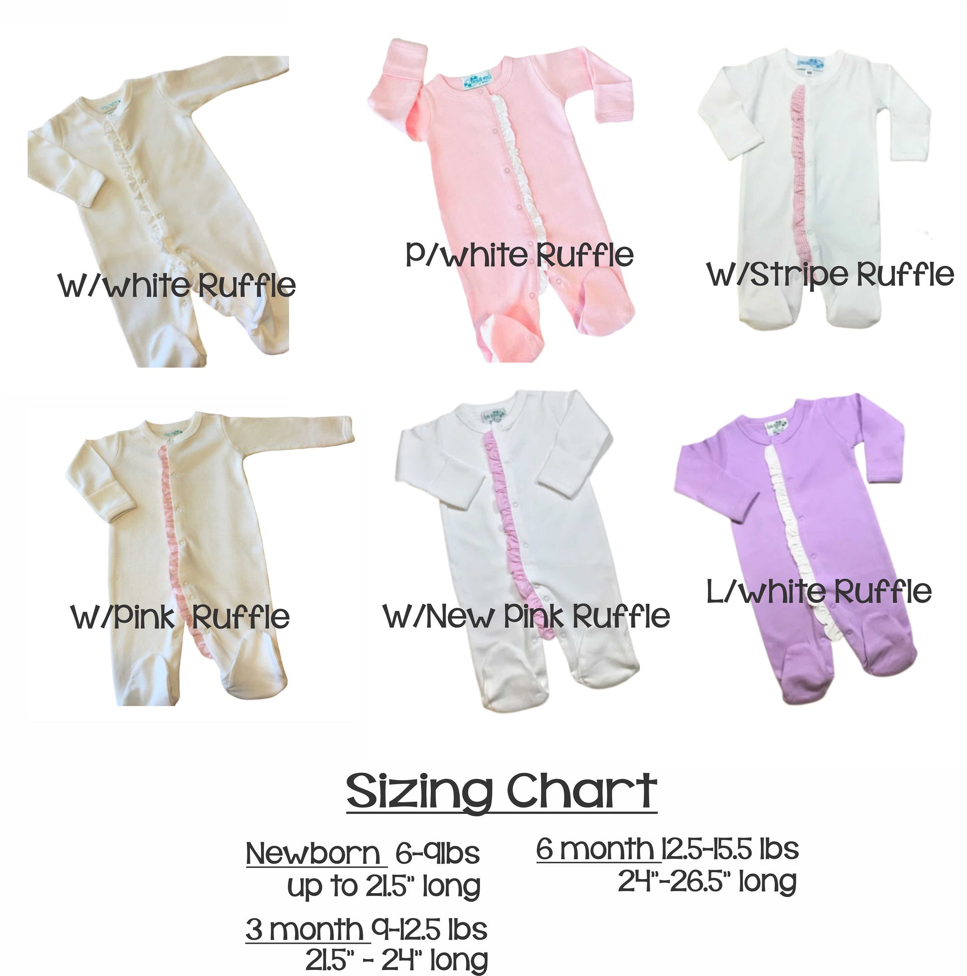 Baby Girl Coming Home Outfit, Monogrammed Footie, Ruffle Pajamas